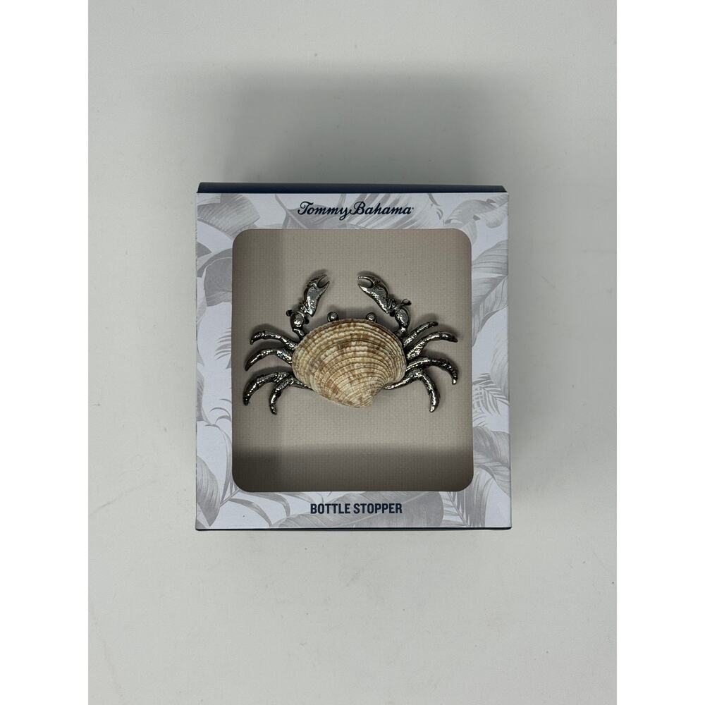 Tommy Bahama Crab Wine Stopper Sliver and Shell design - NEW